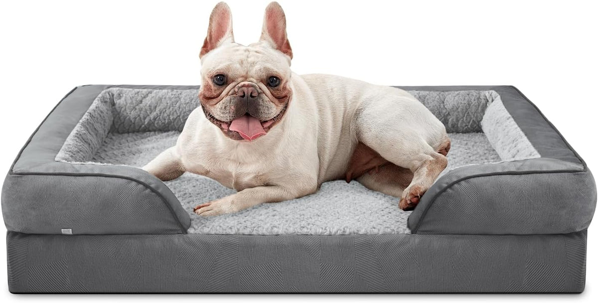 INVENHO Orthopedic Medium Dog Beds for Medium Dogs, Waterproof Egg-Crate Foam Dog Couch Bed with