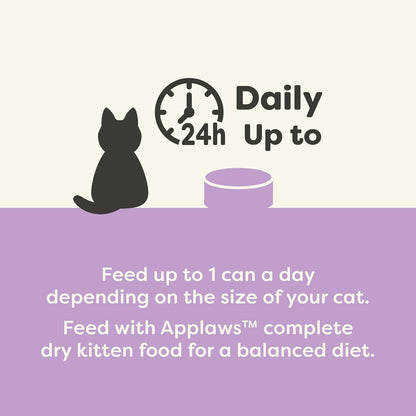 Applaws Natural Wet Kitten Food in Broth, Limited Ingredient Canned Wet Kitten Food, No Additives