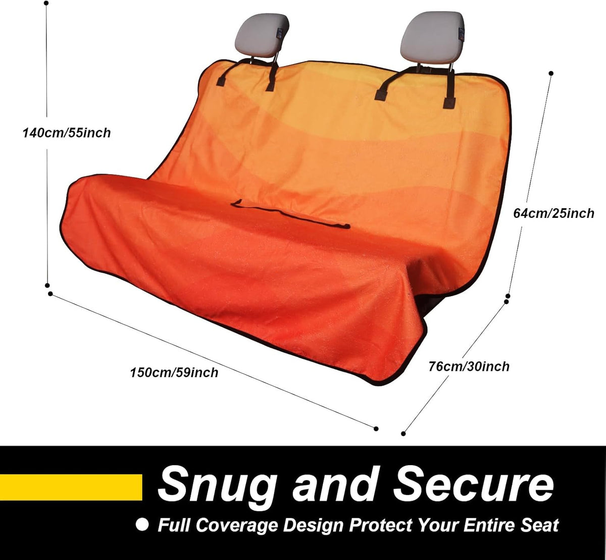 Back Seat Cover for Car Trucks Van SUV,Waterproof Rear Bench Towel Seat Covers for Dogs and