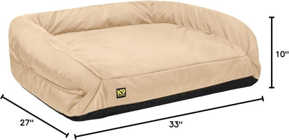 K9 Ballistics Tough Orthopedic Medium Bolster Dog Bed - Washable, Durable and Water Resistant Dog