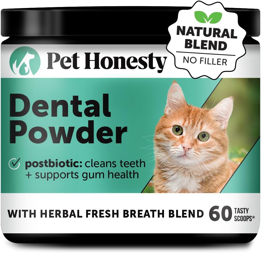 Cat Breath Freshener Dental Powder for Teeth Cleaning Plaque Off, Dental Care for Cats, Tartar