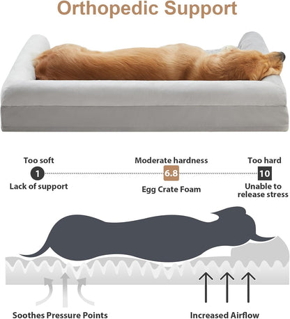 BFPETHOME Dog Beds for Large Dogs, Orthopedic Dog Bed for Medium Large Dogs,Big Waterproof Couch