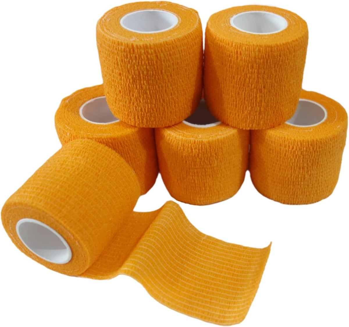 6 Pack 2" x 5 Yards Self Adhesive Bandage Wrap Breathable Cohesive Vet Wrap for Pets, Elastic