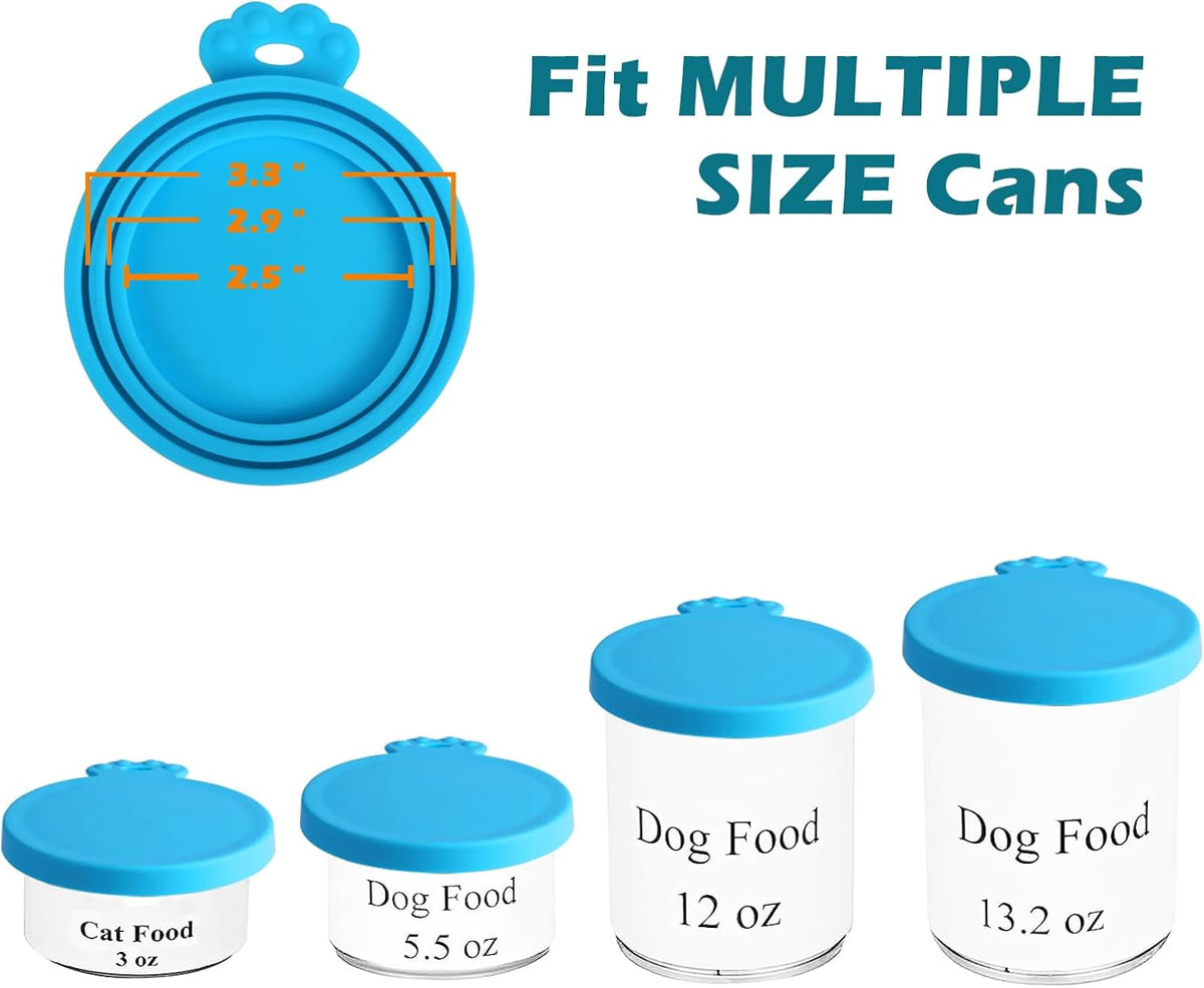 PetBonus 2 Pack Silicone Pet Can Cover Lids, Universal Size for Dog Cat Food, 1 fit 3 Standard Size