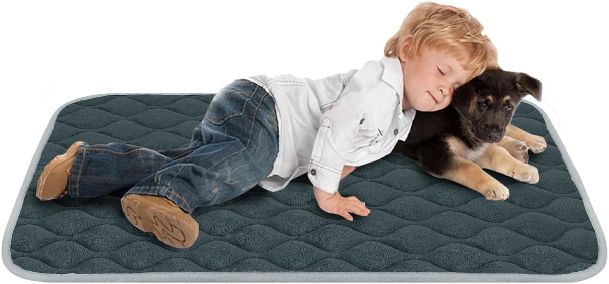 furrybaby Dog Bed Mat Flat Crate Mat with Anti-Slip Bottom Machine Washable Pet Kennel Pad for Dog