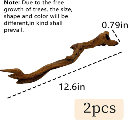 BNOSDM 2PCS Snake Climbing Branches,Reptile Natural Coral Driftwood Branches Decor,Lizard Habitat