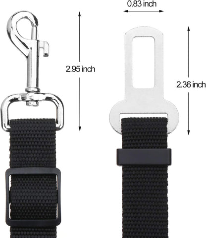 Elisel Elisel 2 Packs Adjustable Length Pet Dog Cat car seat Belt Pet seat Belt Pet Accessories for