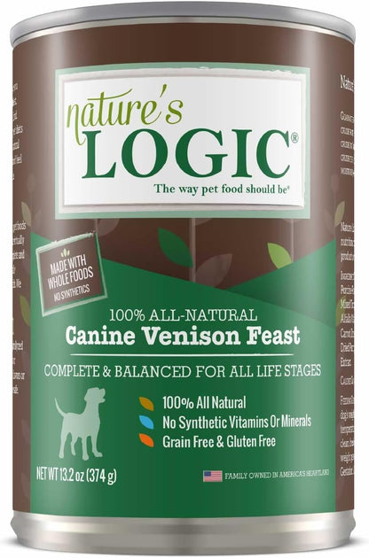 Nature's Logic Grain-Free Canned Dog Food - 95% Animal Proteins - 100% Natural Wet Dog Food Cans