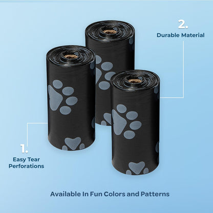 Best Pet Supplies Dog Poop Bags (150 Bags) for Waste Refuse Cleanup, Doggy Roll Replacements for