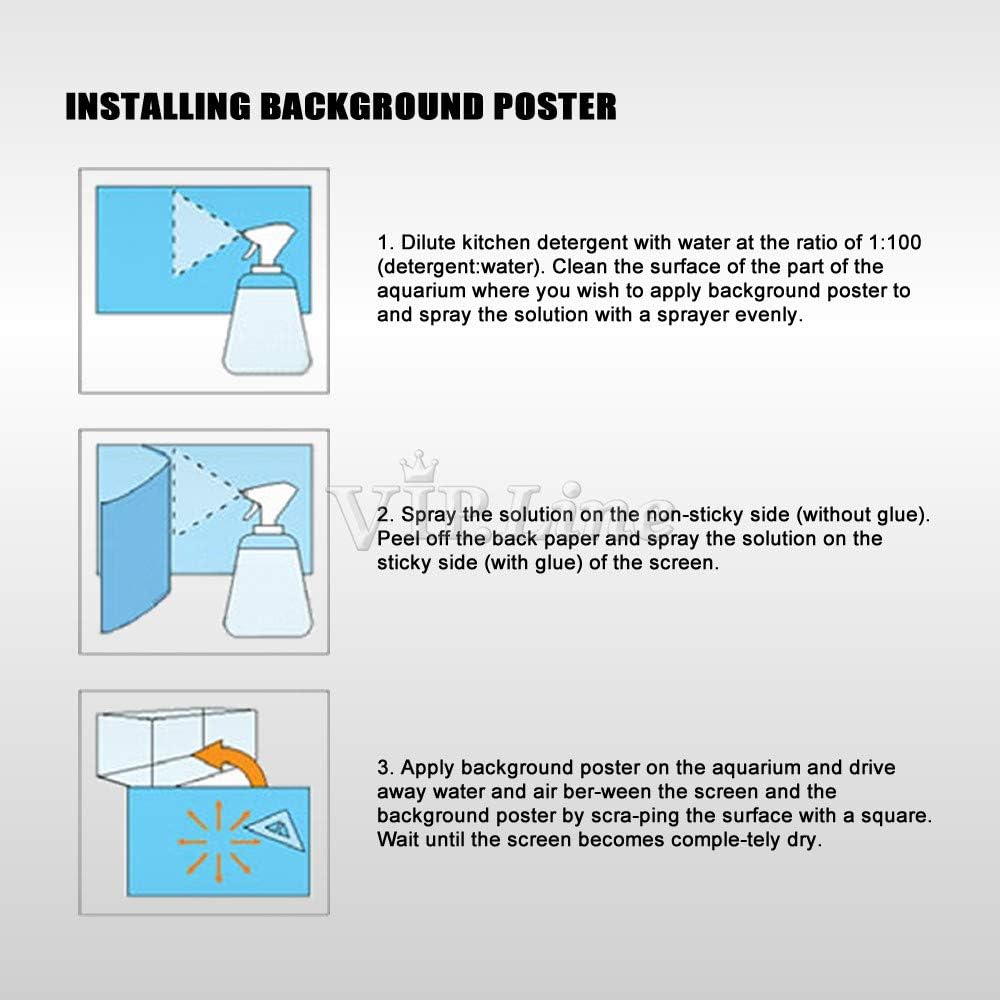 Rock Wall Aquarium Background Poster PVC Fish Tank Decor Landscape 24 36 48 72 (84" x 30"/ 213 x