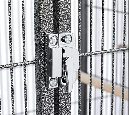 Single Stackable Center Divided Breeder Breeding Bird Flight Double Rolling Cage for Aviaries