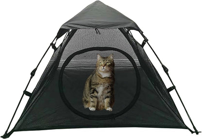 Portable Large Pop Up Pet Cat Tents Enclosures House for Outside Patio Indoor for Cat Puppy Rabbit
