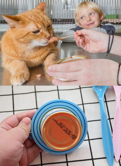 Comtim Pet Food Can Cover Silicone Can Lids for Dog and Cat Food(Universal Size,One fit 3 Standard