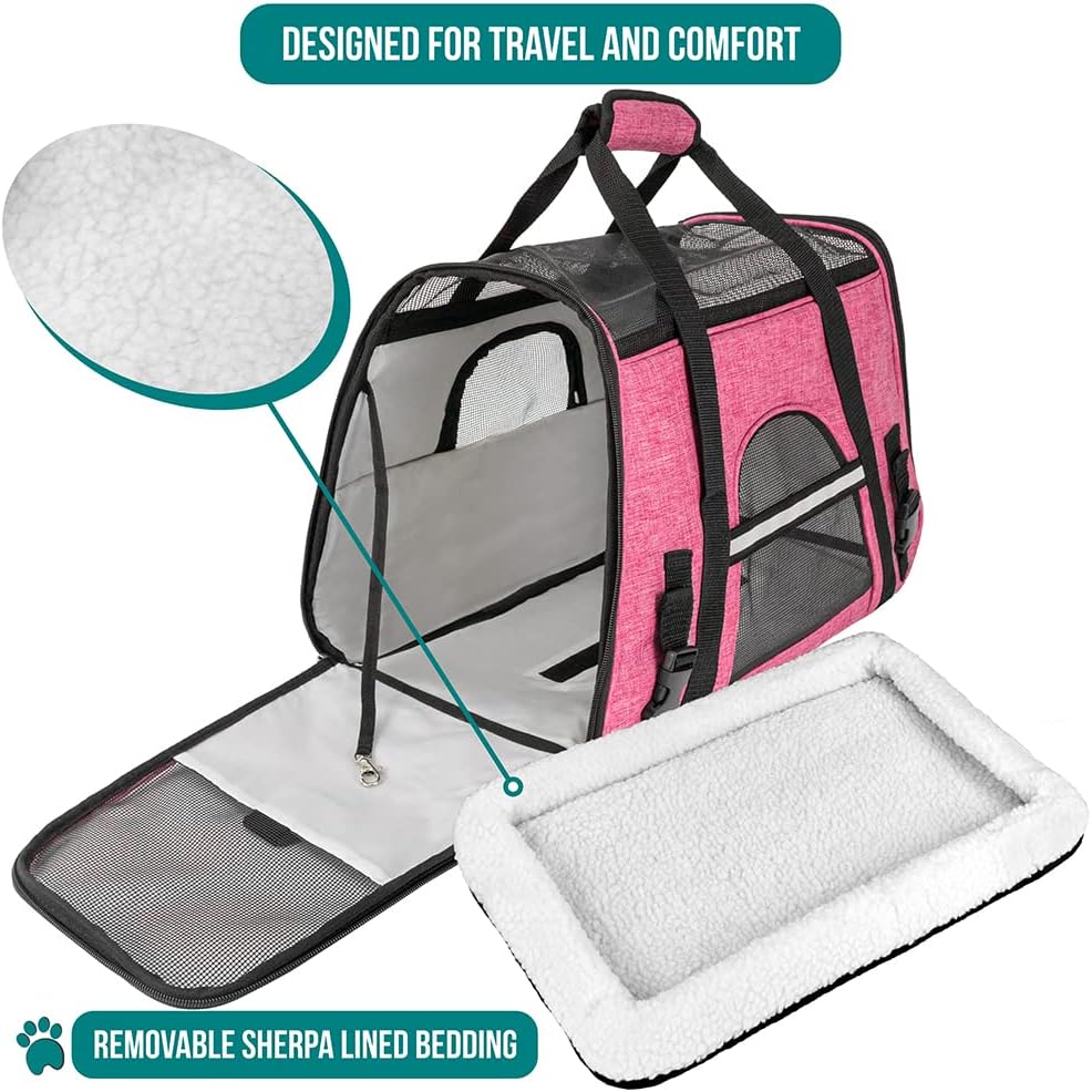 PetAmi Airline Approved Pet Carrier for Cat, Soft Sided Dog Carrier for Small Dog, Cat Travel