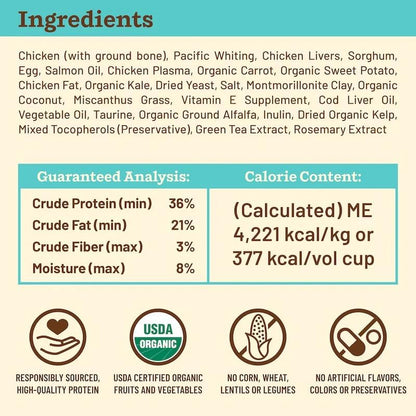 Primal Kibble in The Raw, Freeze Dried Cat Food, Chicken & Fish, Scoop & Serve, Made with Raw