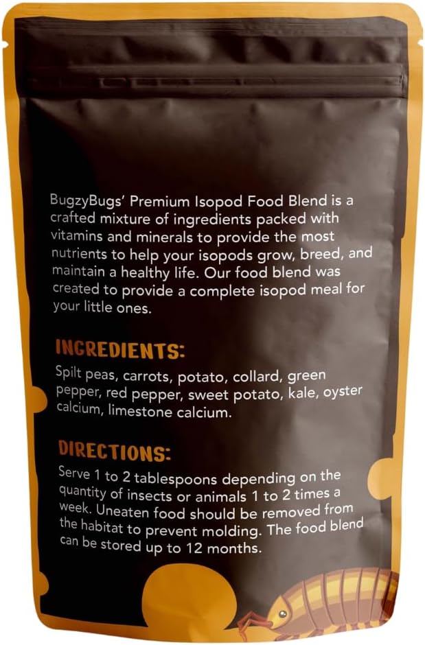 Isoblend Premium Isopod Food Bundle Vegetable Dry Blend and Shrimp Treat Protein Rich Food Source