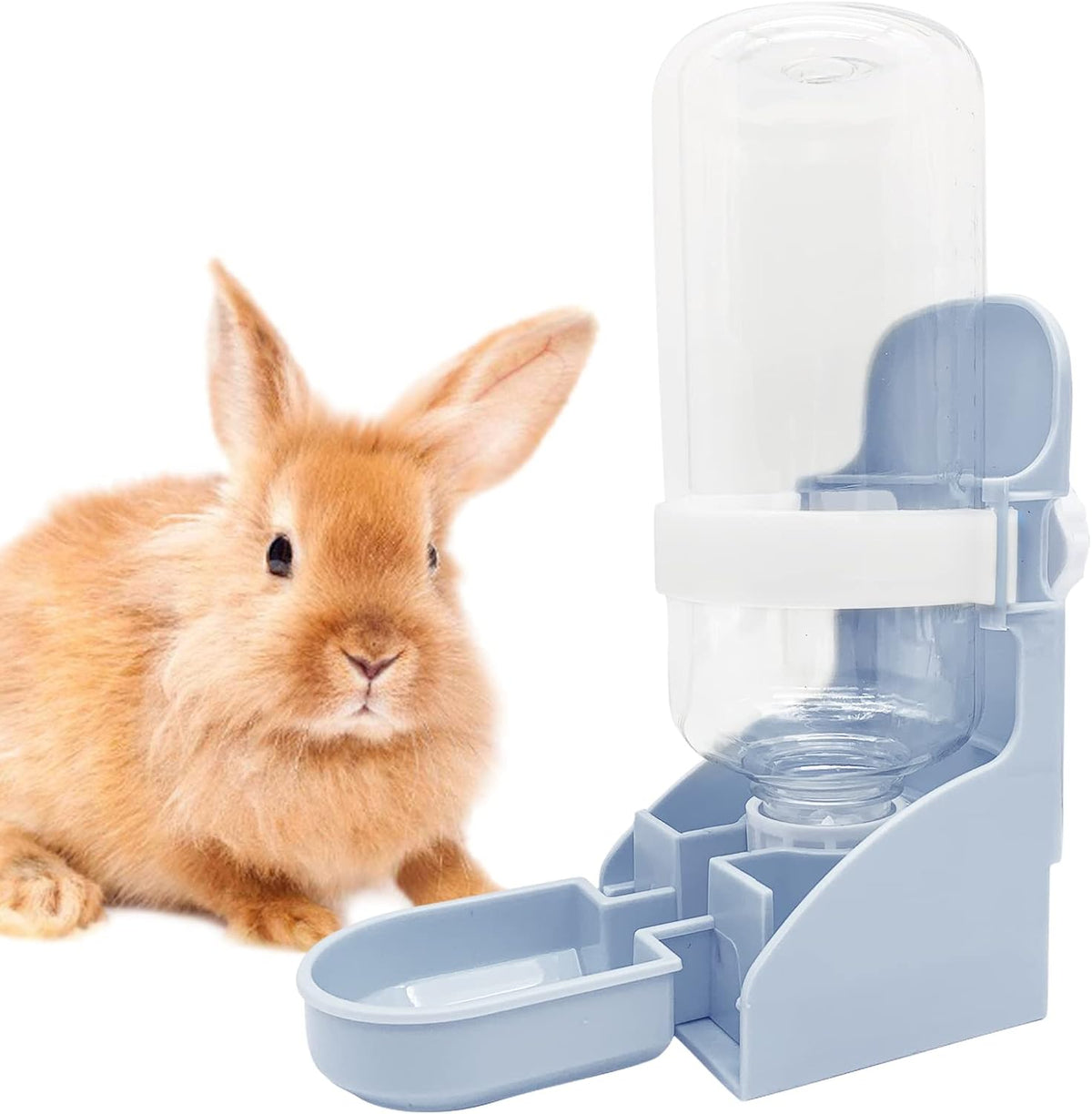 kathson Rabbit Water Bottle, 17oz Hanging Water Fountain Automatic Dispenser No Leak WaterFeeder