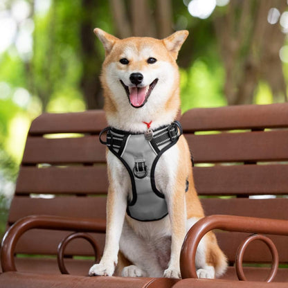 PoyPet No Pull Dog Harness, Reflective Comfortable Vest Harness with Front & Back 2 Leash