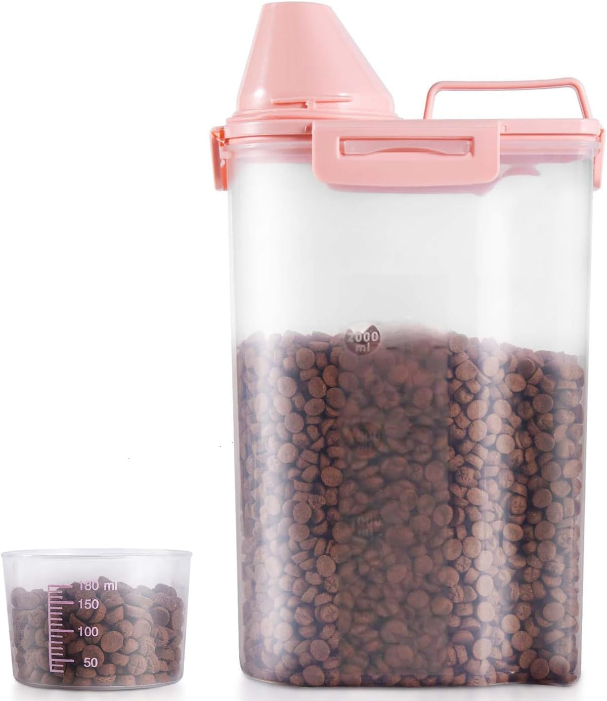 SenseYo 2.5lb Pet Food Storage Container with Measuring Cup, 3L Cat Food Storage Container Dog Food