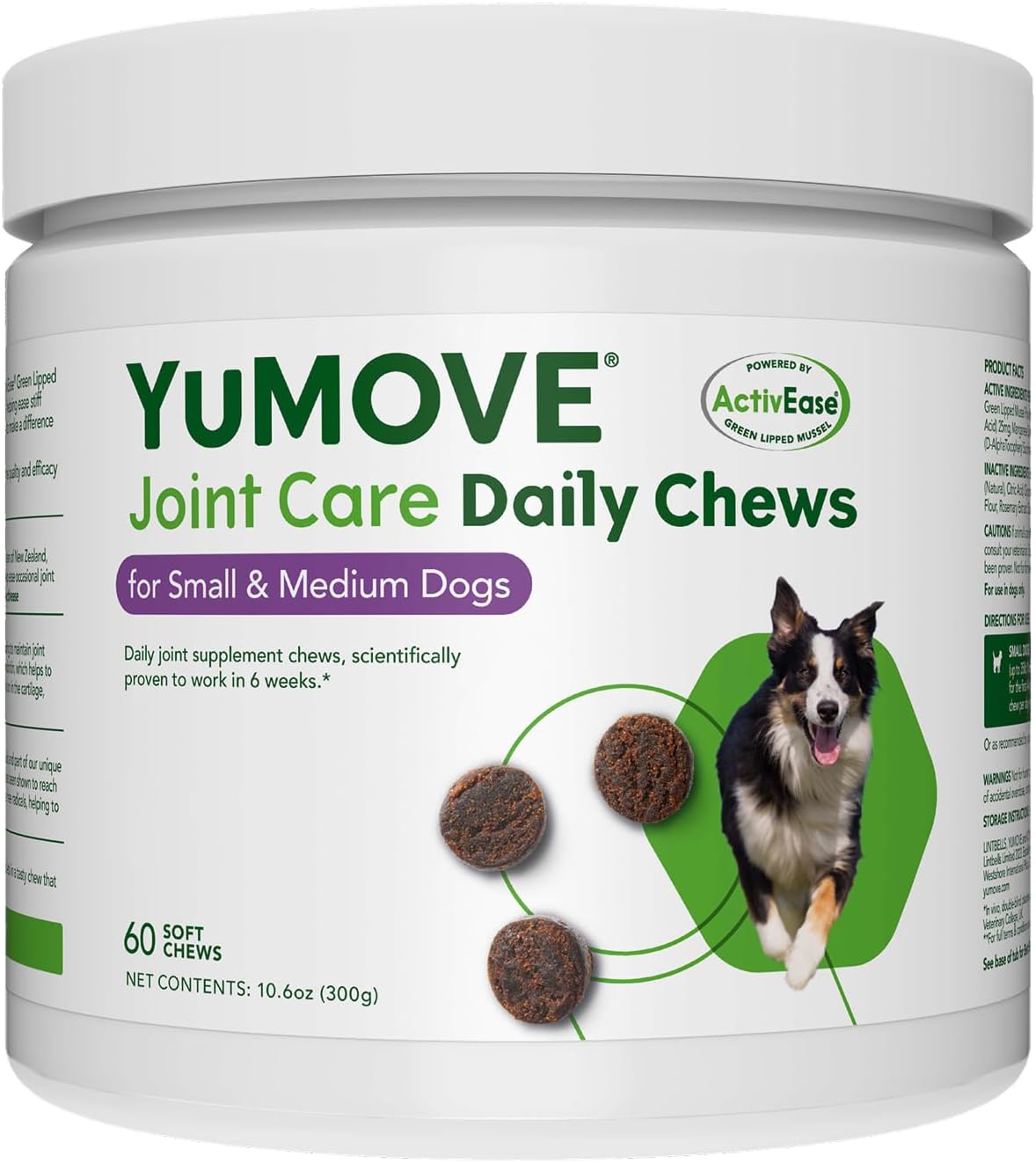 YuMOVE Hip & Joint Supplement for Dogs - With Glucosamine Chondroiton, Green Lipped Mussel