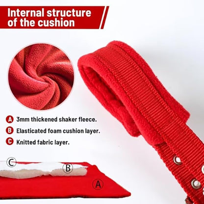 Horse Halter with Wool Lining, Adjustable Halter for Horses Satin Hardware to Prevent Friction