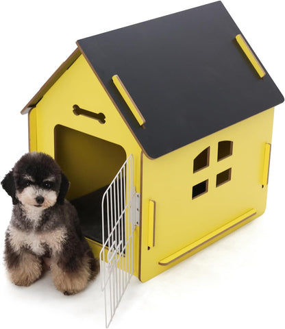 Dog House Indoor for Small Dogs or Cats, Cozy Wooden Design, Small Indoor Bed House, with Air Vents