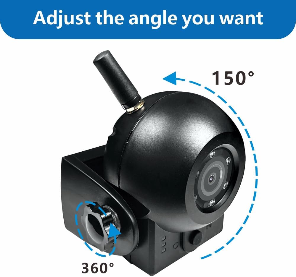 Magnetic Wireless Backup Camera-WiFi Reversing Camera with Rechargeable Battery, IP68 Waterproof