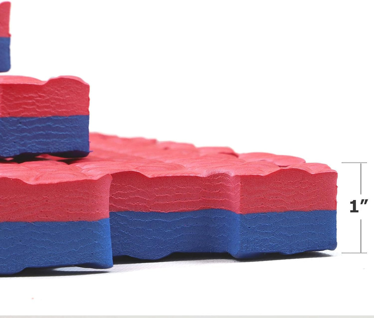 Xspec 1" Extra Thick 48 sq ft Reversible EVA Gym Foam Floor Mat Tiles (24" x 24"), Steel Pattern