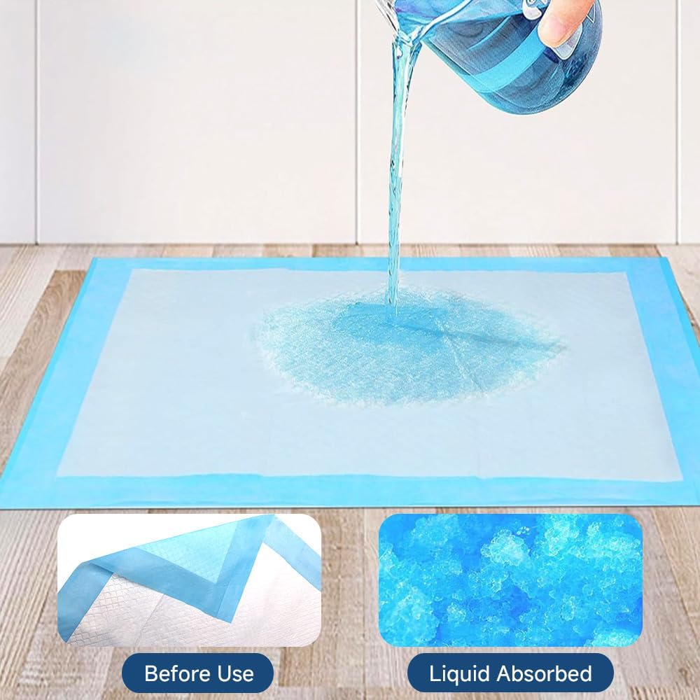 50 Count 28” x 34” XL Disposable Dog Pee Pads, Super Absorbent Leakproof Quick Drying Puppy Pee