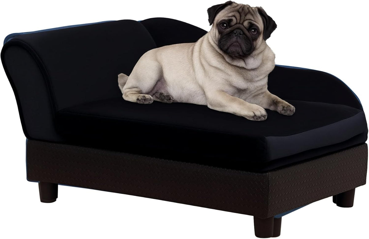 PawHut Luxury Fancy Dog Couch with Hidden Storage, Small Dog Sofa Bed with 2" Soft Foam, Modern Pet