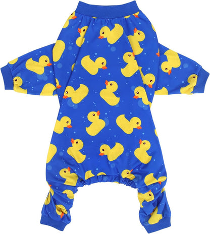 HDE Dog Pajamas One Piece Jammies Jumpsuit Pet Clothes Outfit Stretchy Lightweight Comfy Shirt Pjs