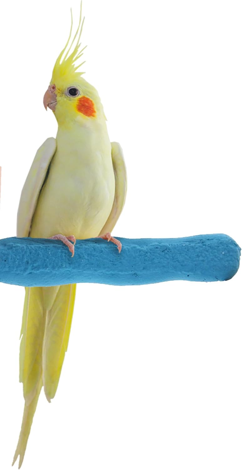 Comfort Grip Safety Perch for Bird Cages - Pedicure Perch for Birds to Keep Nails and Beaks in Top