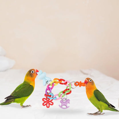 Hypeety Bird Parrot Foot Toy Chewing Swing Bite Toy Plastic Parrot Toys Bird Toys Macaw Toys for
