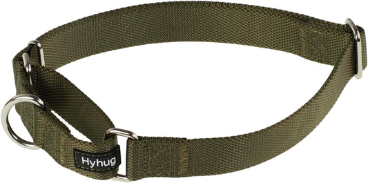 Hyhug Pets Premium Upgraded Heavy Duty Nylon Anti-Escape Martingale Collar for Boy and Girl Dogs