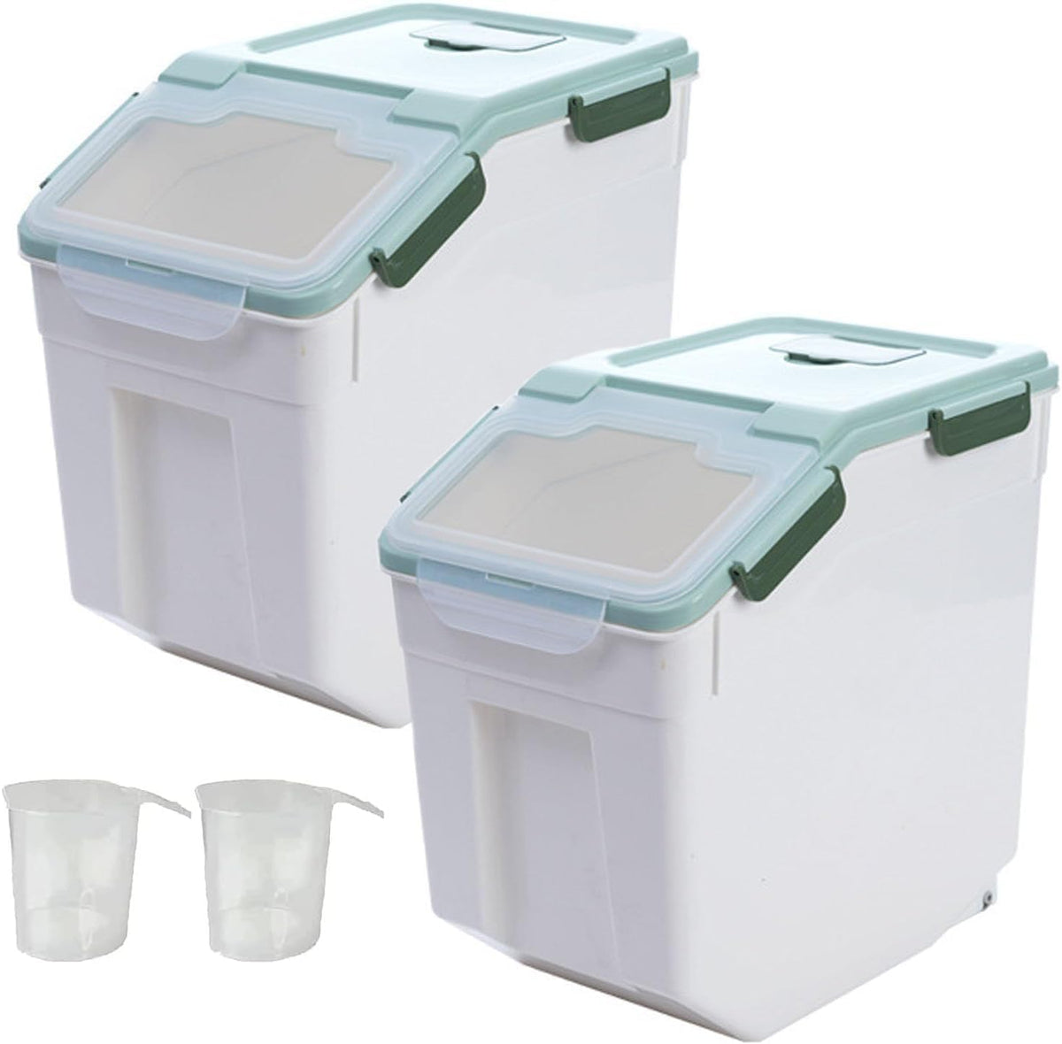 AnRui Rice Storage Container 50LB, Airtight Flour Storage Containers, Plastic Cereal Grain