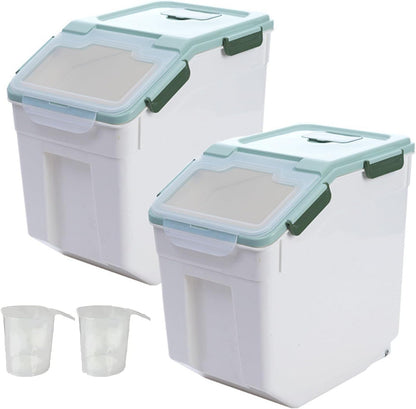 AnRui Rice Storage Container 50LB, Airtight Flour Storage Containers, Plastic Cereal Grain