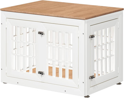 38" Heavy Duty Dog Crate Furniture for Small,Medium and Large Dogs,Rustic Wooden Dog Cage Kennel