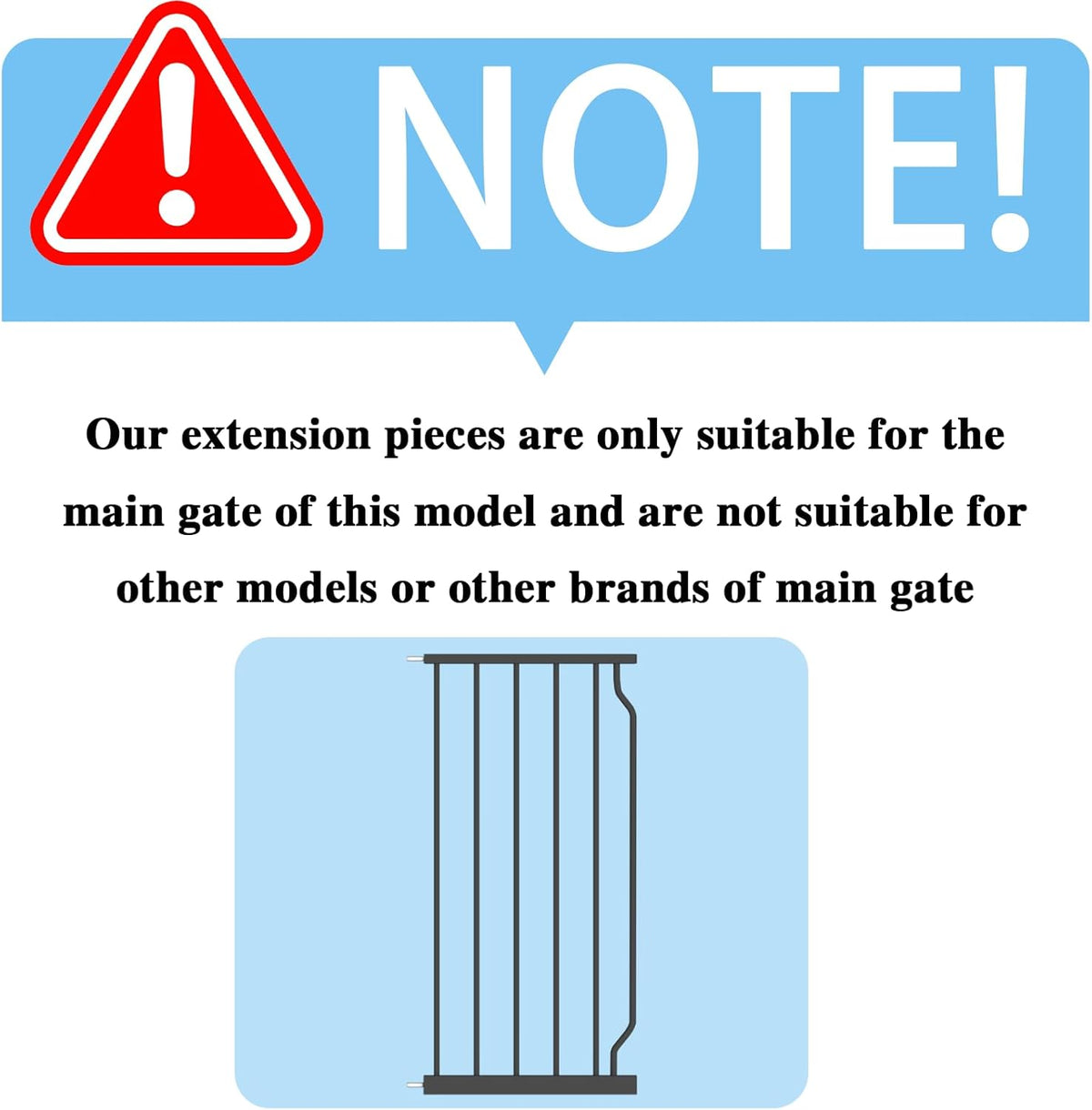 Extra Wide Baby Gate With 14.17in Extensions - Walk Through Pressure Mount Auto Close Child Safety