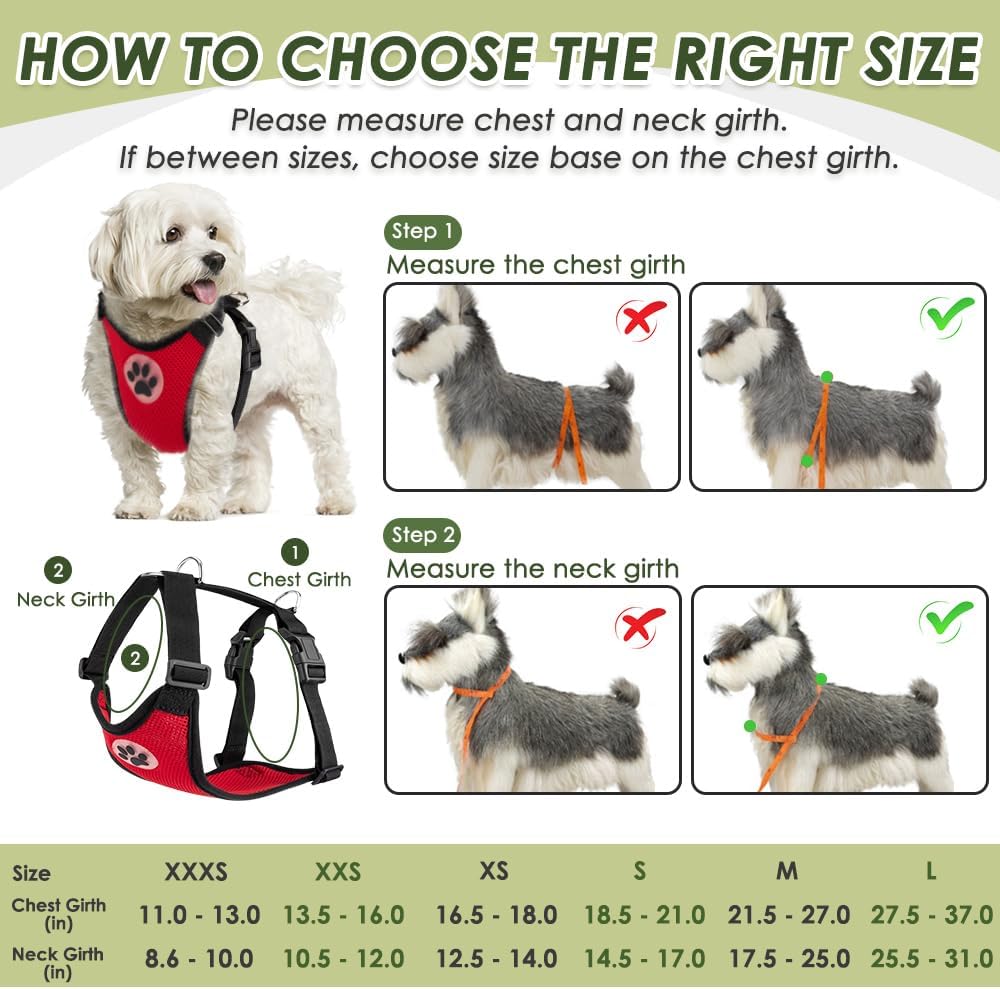 SlowTon Dog Seat Belt Harness for Car, Dog Car Harness Adjustable Mesh Breathable & Dog Seatbelt
