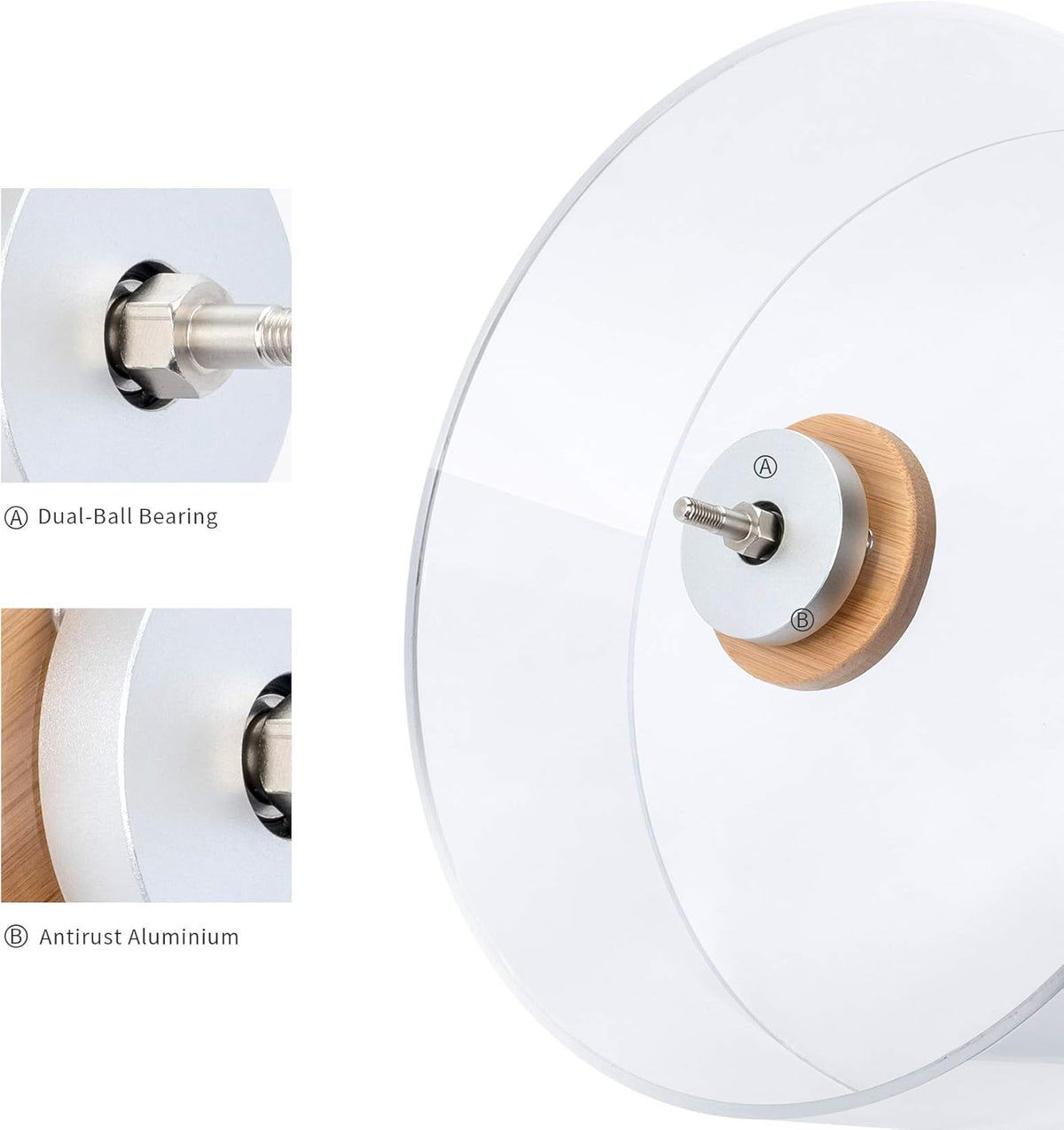 Niteangel Silent Hamster Exercise Wheel: - Dual-Bearing Quiet Spinning Acrylic Hamster Running
