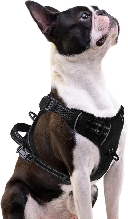 PUPTECK No Pull Dog Harness Small Sized, Adjustable Reflective Dog Harness with Handle Easy