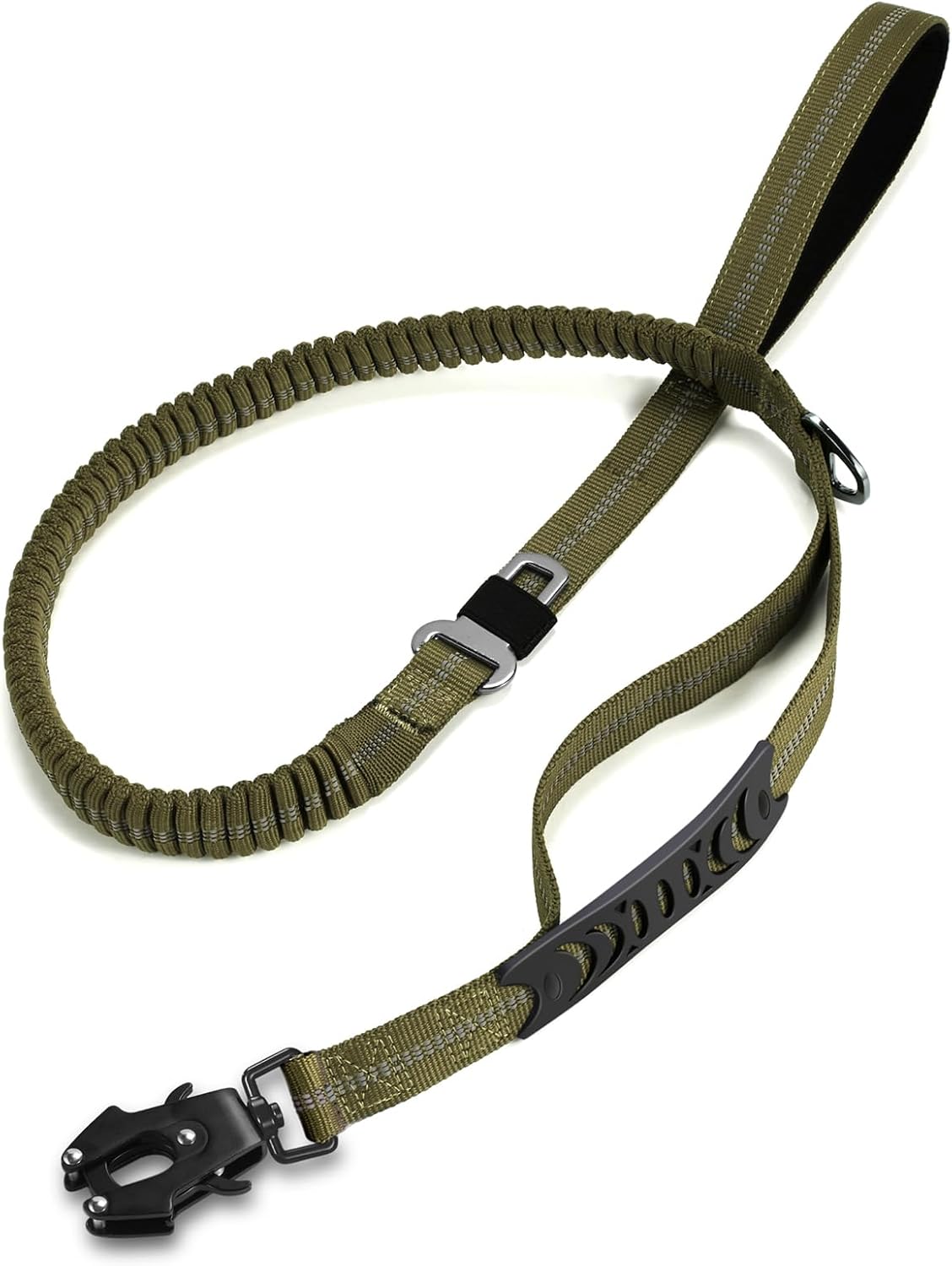 Heavy Duty Dog Leash with 2 Padded Handles & Advanced Easy Metal Clip, 4-6FT Shock Absorbing No