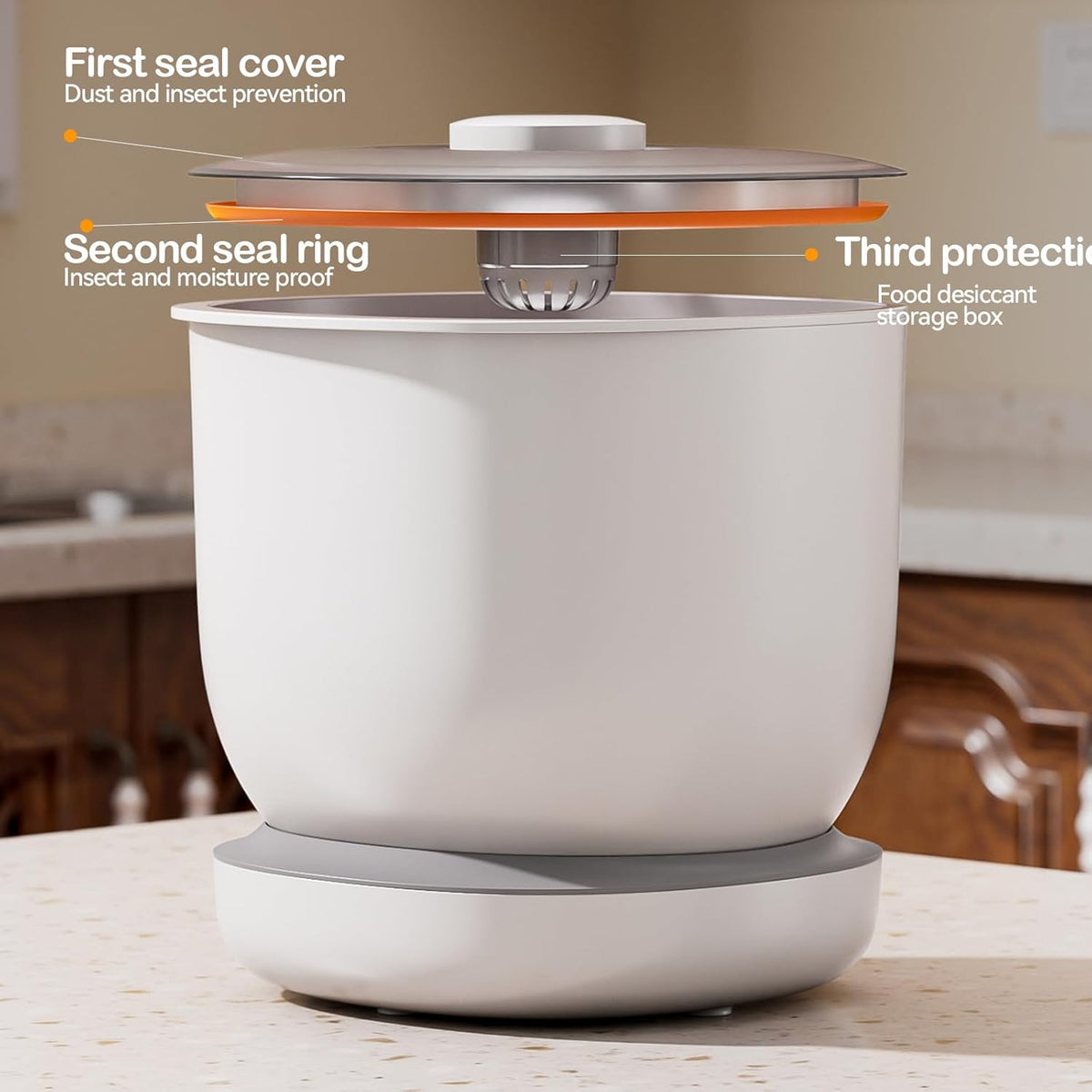 CTIME Airtight Pet Food Storage Container for Small Dog Cat Bird Treats & Dry Food to Keep Fresh