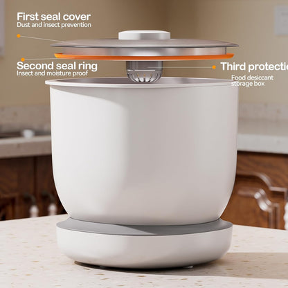 CTIME Airtight Pet Food Storage Container for Small Dog Cat Bird Treats & Dry Food to Keep Fresh