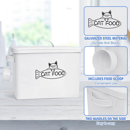 Large Dog and Cat Food Storage Container, Farmhouse Pet Food Storage Containers with Lid and Dry