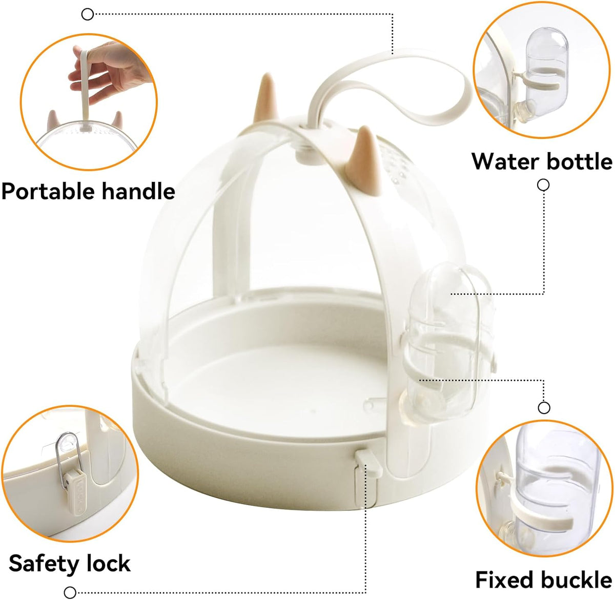 Hamster Portable Cage Travel Case,Hamster Carrying Cage High Permeability Guinea Pig Travel Cage