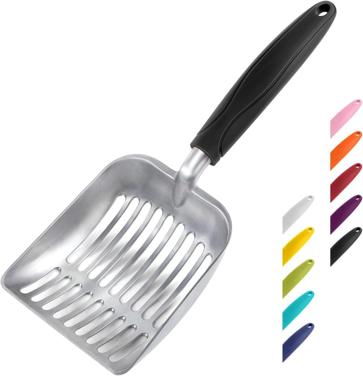 WePet Cat Litter Scoop, Aluminum Alloy Sifter, Kitty Metal Scooper, Deep Shovel, Long Handle, Poop