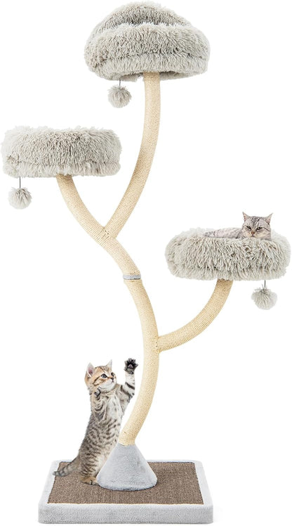 PETSITE 70" Tall Cat Tree, Cat Tower with Scratching Posts and Board, Multi-Level Cat Tower for
