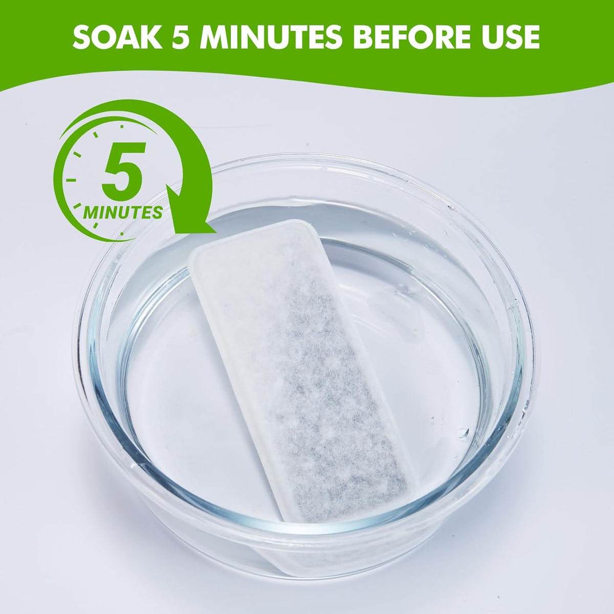 6 Pack Dog Water Fountain Filters and 6 Pack Sponges, Suitable for Stainless Steel 2Gal/264oz Dog