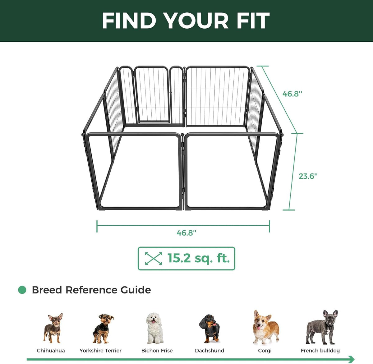 FXW Homeplus Unleashed Indoor Dog Playpen - Stress-Free and Safe Play, Heavy Duty 24 Inch 4 Acrylic